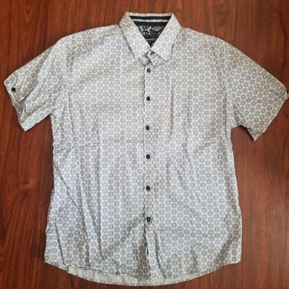 Detailed Casual Collar Button Down Shirt White